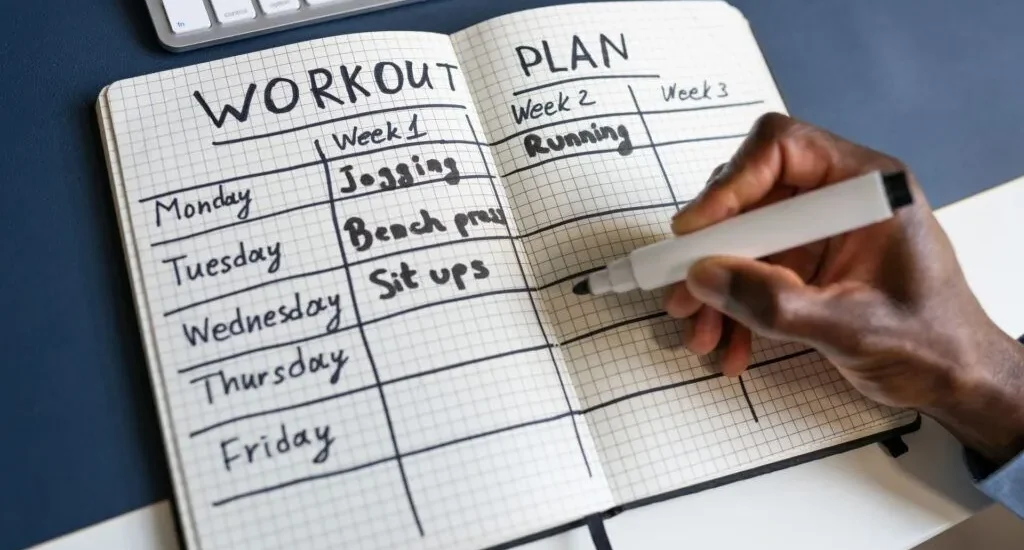how to build a workout schedule weekly training plan